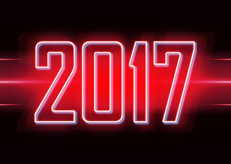 Technology background with transparent figures 2017 for New Yearの写真素材