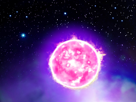 illustration of extragalactic system, enlarged view in the Universeの写真素材