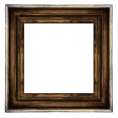 antique classical frame isolated on white background の写真素材