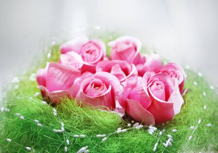bouquet of roses for wedding, scenery from flowersの写真素材