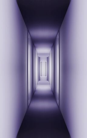 empty corridor in modern buildingの写真素材
