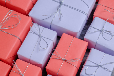 Selection presents for feast. Closeup view, selective focus.の写真素材