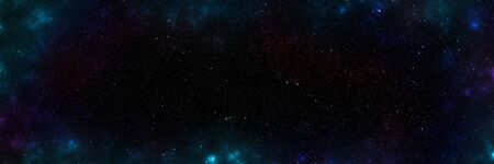 Starry night sky space background with nebula in deep spaceの写真素材