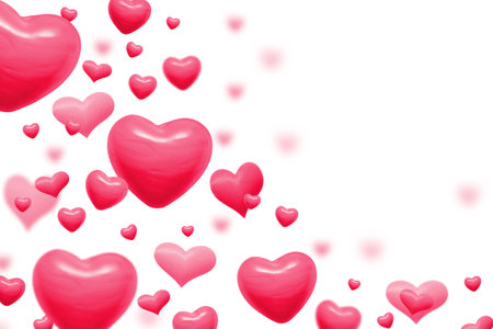 pink hearts abstract background for valentines day greeting card or festive wallpaper. Copy space for textの写真素材