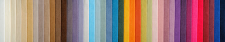 Close-up colorful fabric samples texture background. Textile Palette collection with many variation of colorsの写真素材