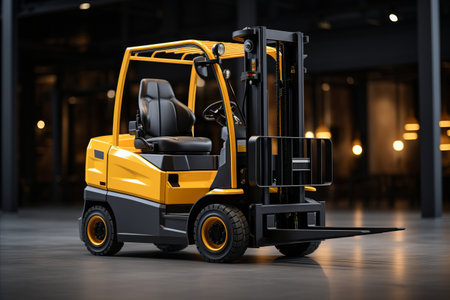Forklift Loader in Warehouse Facilityの素材