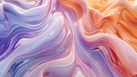 abstract background of colored acrylic paint in the form of a waveの素材