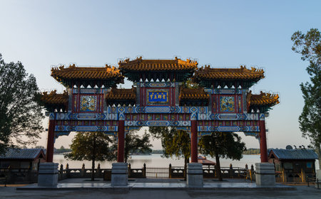 Archway is one of the major symbols of ancient Chinese architectures.のeditorial素材
