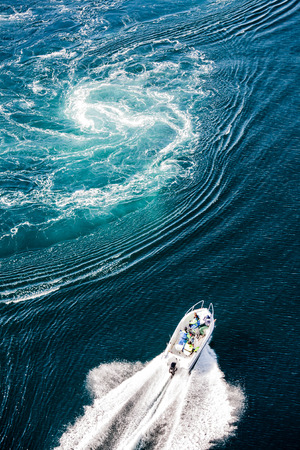 Maelstrom, natural phenomenon of whirlpool, called saltstraumen, Norwayの写真素材