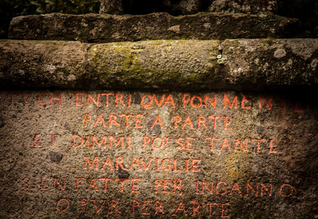 monster park in Bormazo, built by  the prince Orsini in Italyのeditorial素材