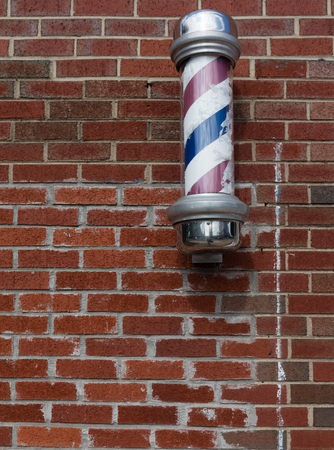 Old fashioned  banner of barber shop, USAの写真素材