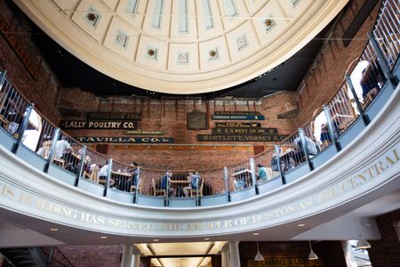 Quincy market, food market  in Boston, Massachussettsのeditorial素材