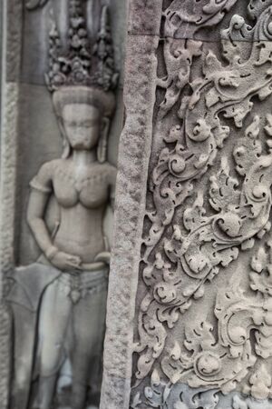 Angkor Wat, the most famous archaeological site in Cambodiaの写真素材