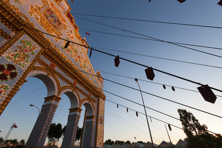 April, 2007 Feria de Abril,Festivity in Seville, after easter, Spainのeditorial素材