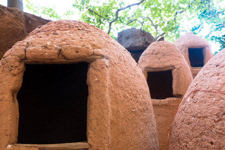 Troglodyte village of Niansogoni (Wara), Burkina Fasoの写真素材