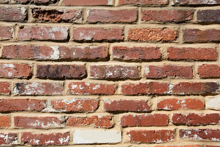 Texture  close up of brickwall  of a house.