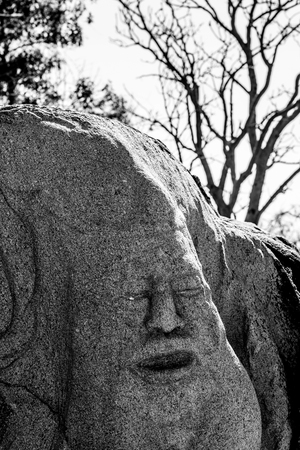 Ouagadougou, Burkina Faso. Loango Sculpture Park in  showcases over 170 sculptures made by 18 sculptors of  13 countries.の写真素材