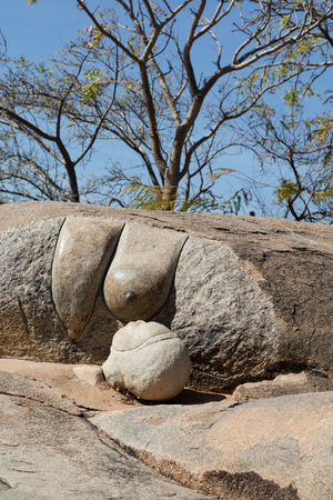 November 2015, Ouagadougou, Burkina Faso. Loango Sculpture Park in  showcases over 170 sculptures made by 18 sculptors of  13 countries.のeditorial素材