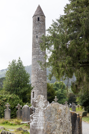Glendalough is one of the most important monastic sites in Irelandの写真素材
