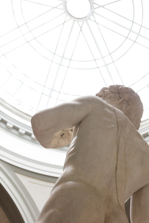 Florence, Italy 15.06.2016. Statiue of David di Michelangelo in Galleria dell'Accademiaのeditorial素材