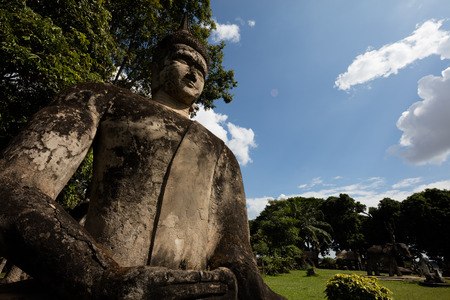 November 23 2016 Vientiane, Laos   Religious statues at Wat Xieng Khuan Buddha park.のeditorial素材
