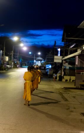 November 27,2016, Luamg Prabamg, Laos. The tak bat, or the Buddhist Lao monks' morning collection of food iのeditorial素材