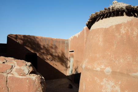 Tiebele, the royal court made by painted kassena houses, Burkina Faso, the royal court made by painted kassena houses, Burkina Fasoの写真素材