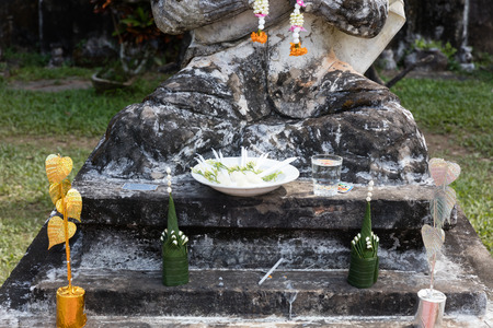 November 23 2016 Vientiane, Laos   Religious statues at Wat Xieng Khuan Buddha park.のeditorial素材
