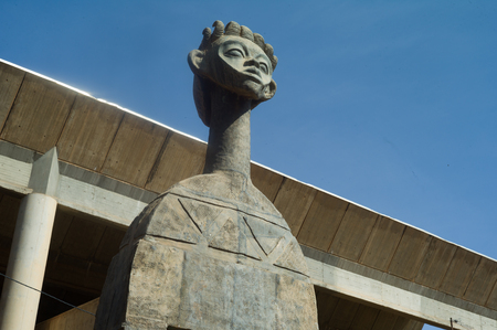 Bronze statue in Ouagadougou, Burkina Fasoの写真素材
