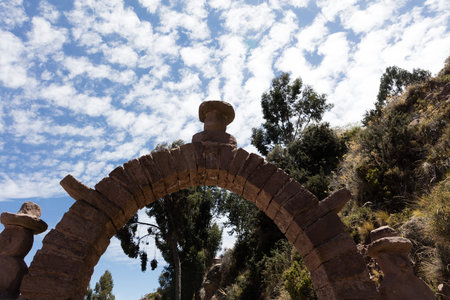 Taquile, island on the  Titicaca lake, Peru