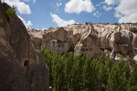 Vulcanic fairy chimneys in Cappadocia, Turkyeの写真素材