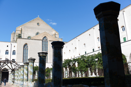 Cloister of St. Chiara church and monastery, Naples, Italyのeditorial素材