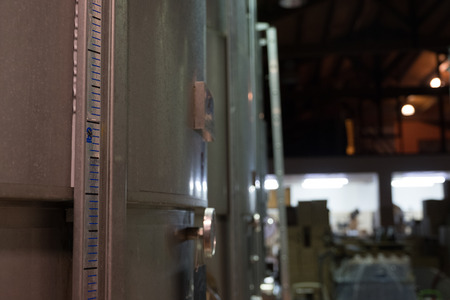 Cellar with an industrial wine production systemの写真素材