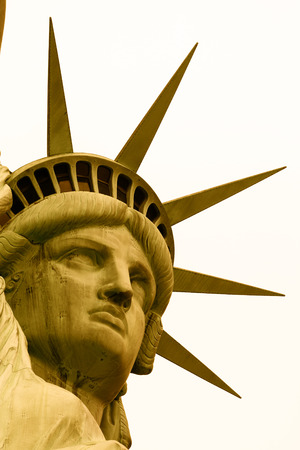 The Statue of Liberty in NYC designed by FrÃ©dÃ©ric Auguste Bartholdi,  was built by Gustave Eiffelの写真素材