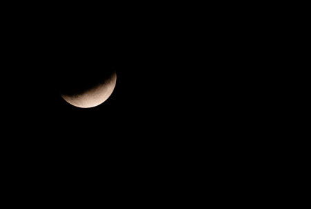Partial moon eclipse