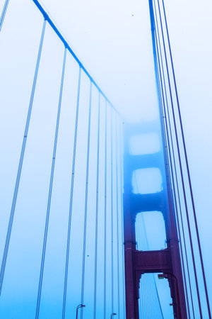Golden Gate in a foggy day, San Francisco California