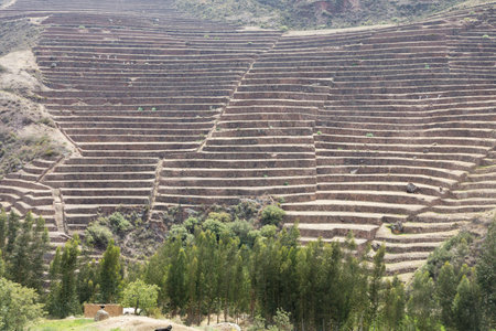 Inca circular terraces at Moray (agricultural experiment station), Peru, South America