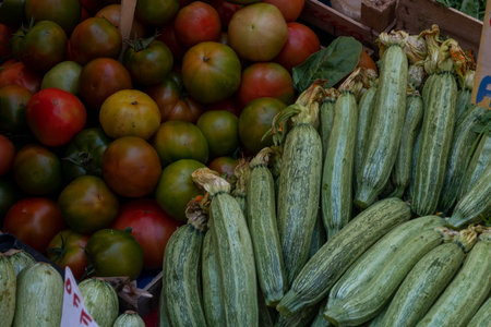 Various vegetables exposed in open market