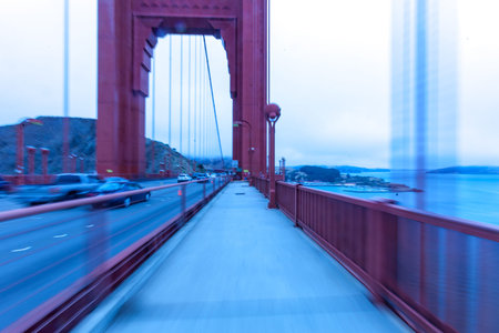 Golden Gate in a foggy day, San Francisco California