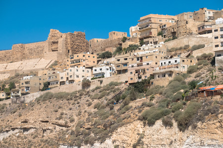 medieval crusaders castle, Al Karak, Jordan, Middle Eastのeditorial素材