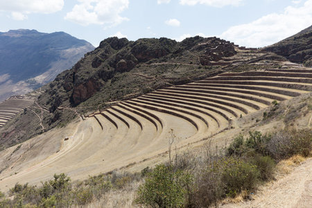 Inca circular terraces at Moray (agricultural experiment station), Peru, South America