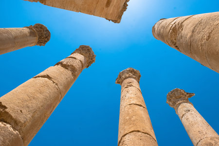 Jerash (Gerasa), ancient roman capital and largest city of Jerash Governorate, Jordan,