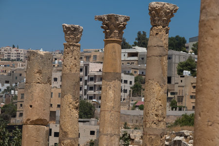 Jerash (Gerasa), ancient roman capital and largest city of Jerash Governorate, Jordan,