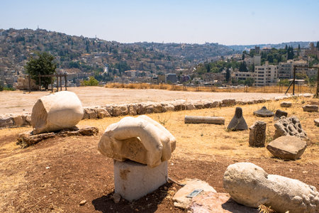 ruins in the citadel in Amman, Jordan