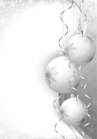	Christmas decoration background with space for text. All elements on separate layers.のイラスト素材