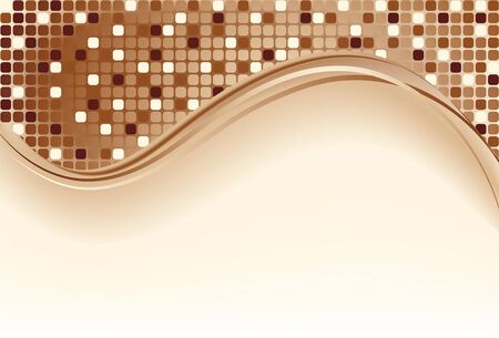 Mosaic color brown illustration designのイラスト素材