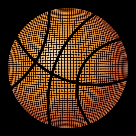 Fiery basketball ball のイラスト素材