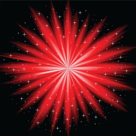 The  illustration contains the image of abstract fireworkのイラスト素材