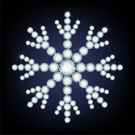 Snowflake made from diamonds. the   illustrationのイラスト素材
