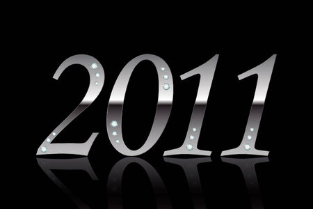  illustration of 2011 year formed from diamondsのイラスト素材